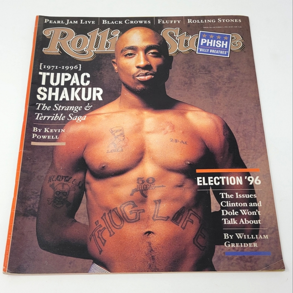 October 31st 1996 Stone Magazine ~ Tupac Shakur 1971-1996